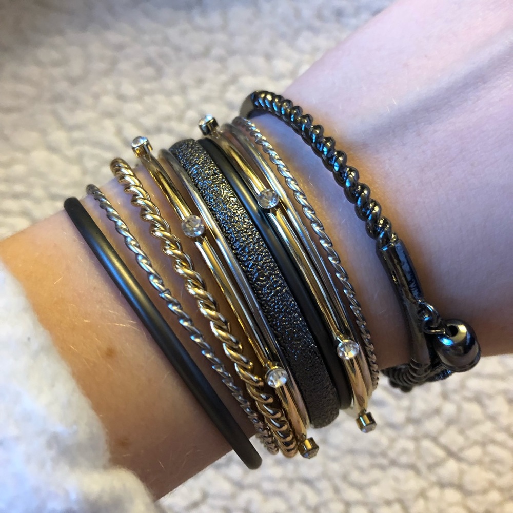Mixed Metal Super Cute Bangles